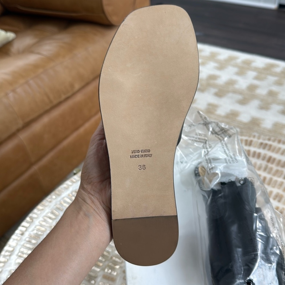 $360 New Sandro Sandals with Gold Chain - Picture 6 of 6
